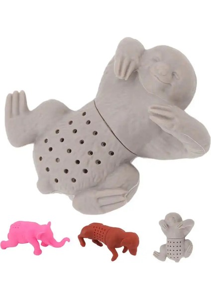 Tembellik Silikon Çay Daha Dik Hayvan Şekli Komik Çevre Dostu Sıcaklığa Dayanıklı Silikon Çay Süzgeci Esnek Gevşek (Yurt Dışından) modelleri