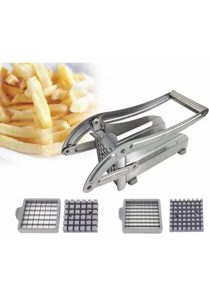 1 Takım Araçları Patates Dilimleme Patates Cipsi Makinesi Mutfak Paslanmaz Makine Fransız Patates Kesici Sebze Kesici Kızartması Çelik Kesici Manuel (Yurt Dışından)
