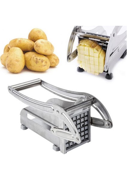 1 Adet Manuel Patates Dilimleyici Profesyonel Ev Sebze Doğrayıcı Paslanmaz Patates Kızartması Mutfak Gereçleri Ev Makinesi Alet (Yurt Dışından) fiyatları