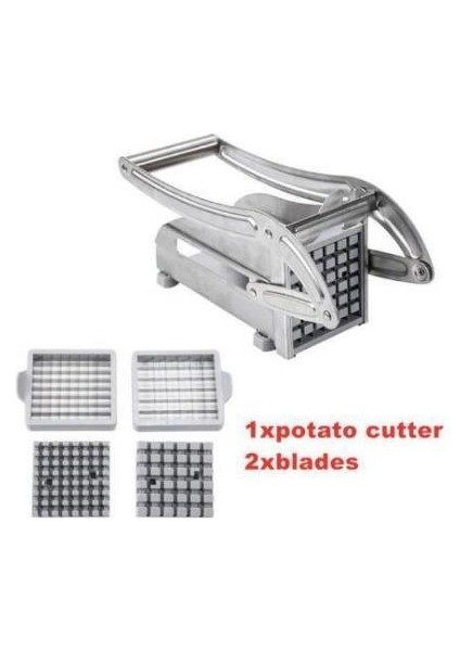 1 Takım Paslanmaz Çelik Manuel Patates Kesici Patates Kızartması Dilimleme Patates Cipsi Makinesi Et Kıyıcı Dicer Kesme Tezgahları Mutfak Için (Yurt Dışından)
