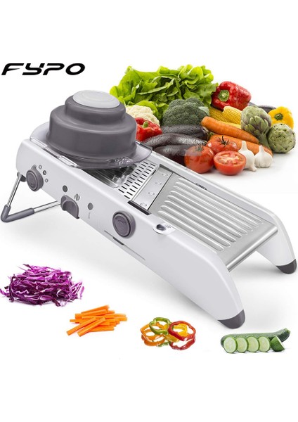 Ayarlanabilir Mandoline Dilimleyici Paslanmaz Çelik Sebze Julienner Ayarlanabilir Güvenli Bıçaklar Rende Profesyonel Çok Fonksiyonlu Domates Dilimleyici (Yurt Dışından) fiyatları