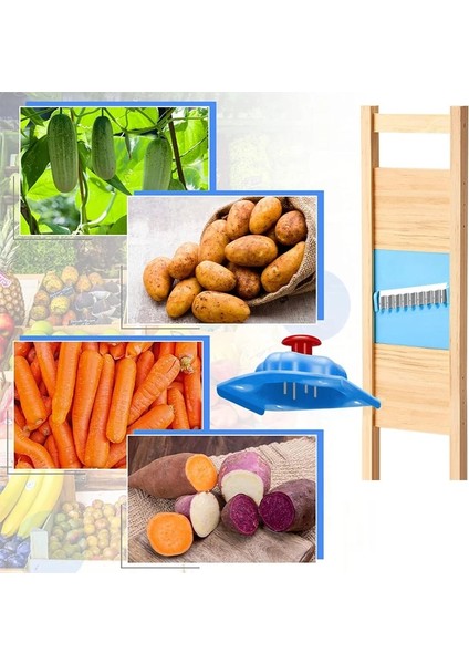 El Koruyucu Izgara Sebze Kesiciler Ahşap Izgara Patates Patates Dilimleme Patates Aletleri Dalga Kesici Kesici Mutfak Kızartma Bıçağı Silin Katı (Yurt Dışından) indirimleri