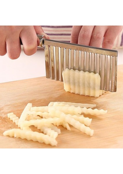 417834 2022 Yeni Patates Dalgalı Kenarlı Bıçak Paslanmaz Çelik Mutfak Gadget Pişirme Araçları Aksesuarları Sebze Meyve Dilimleme Kesme Soyucu (Yurt Dışından) modelleri