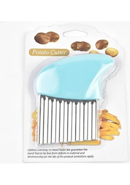 Mavi Patates Cipsi Dilimleme Sebze Meyve Oluklu Dalgalı Bıçak Kesici Patates Kızartması Makinesi Patates Kesici Mutfak Aksesuarları Gadget (Yurt Dışından)