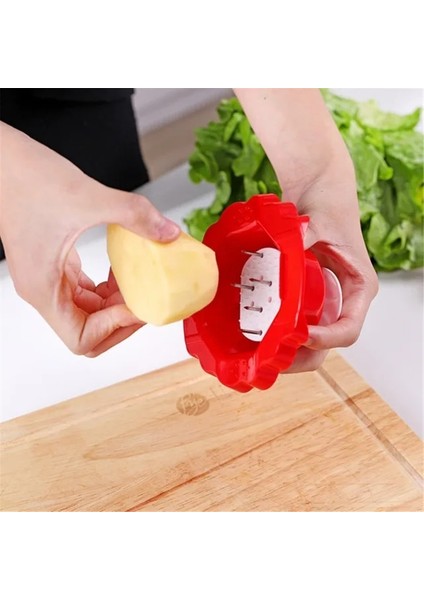 S10 Aracı Çelik Kesici Hamur Meyve Patates Fransız Çip Bıçak Sebze Araçları Mutfak Buruşuk Paslanmaz Patates Dalgalı Dilimleme Kıyıcı Kızartma Makinesi (Yurt Dışından)