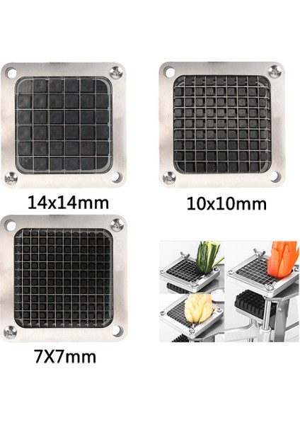 10MM Kızartma Makinesi Aksesuarları Fransız Kızartma Patates Cipsi Kesiciler Fransız Kızartma Kesici, Cips Kesici Parçaları +3 Bıçak Boyutu, Paslanmaz Çelik (Yurt Dışından) fırsatları