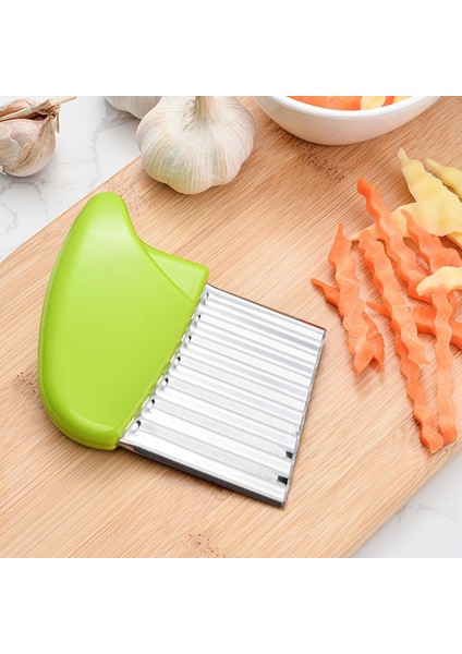 Yeşil 1 Pc Çip Kesici Dilimleme Dalgalı Mutfak Patates Bıçağı Kesici Kızartma Fransız Meyve Patates Sebze Oluklu Gadget Aksesuarları (Yurt Dışından) fiyatları