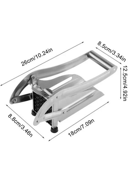 Mor Paslanmaz Çelik Fransız Kızartma Kesici Patates Kızartması Dilimleme Patates Cipsi Şerit Dilimleme Manuel Sebze Kesici Mutfak Aksesuarları (Yurt Dışından)