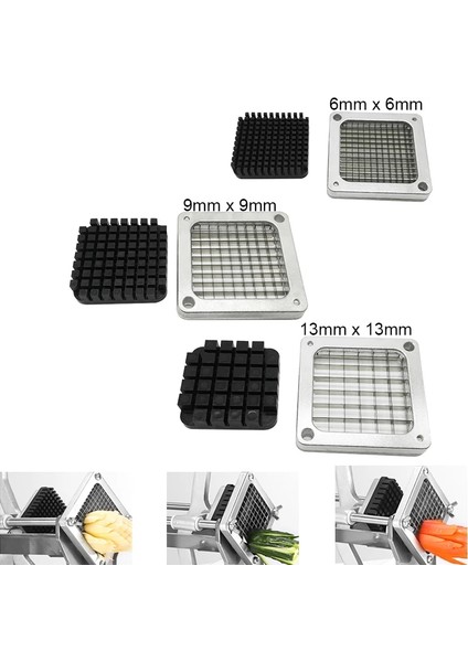 6 mm Bıçak Paslanmaz Çelik Fransız Kızartma Kıyıcı Cips Mutfak Sebze Patates Parçalayıcı Patates Kızartması Çip Kesici 3 Bıçak Boyutu Cips Kesici Pa (Yurt Dışından) indirimleri