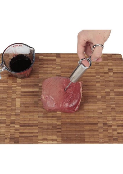 3 Iğneli Paslanmaz Çelik Iğneler Baharat Şırınga Seti Barbekü Et Lezzet Enjektör Kithen Sos Marinade Şırınga Aksesuarı (Yurt Dışından) fırsatları
