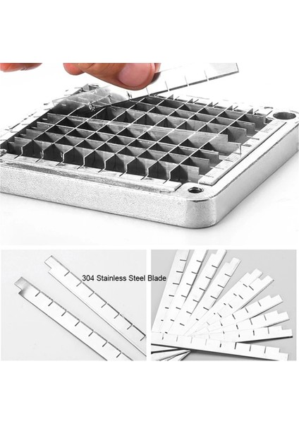 10MM Hoomın Paslanmaz Çelik Cips Kesici Parçaları Fransız Kızartma Patates Cipsi Kesiciler + 3 Bıçak Boyutu Bıçak Kesme Makinesi Fransız Kızartma Kesici (Yurt Dışından) indirimleri