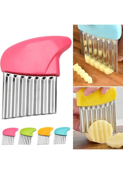 1 Adet Pembe Patates Cipsi Dilimleme Sebze Meyve Oluklu Dalgalı Bıçak Patates Kızartması Patates Doğrayıcı Mutfak Gereçleri Aksesuarları Gadget Malzemeleri (Yurt Dışından) fiyatları