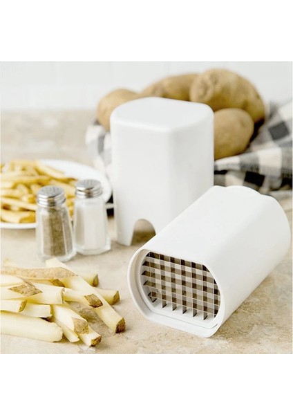 Bir Fransız Kızartma Kesiciler Patates Cipsi Kesme Kutusu Basın Kesici Fincan Plastik Dilimleme Kıyıcı Cips Patates Kızartması Patates Kesme Yapmak (Yurt Dışından) fırsatları
