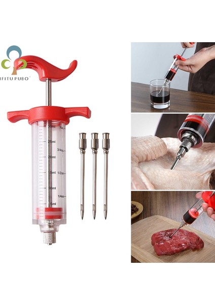 1 Iğne 1 Enjektör Barbekü Et Şırıngası Marinade Enjektörü 3 Paslanmaz Çelik Iğneli Hindi Tavuk Şırıngası Sos Enjeksiyonu Mutfak Aletleri Gyh (Yurt Dışından) fiyatları