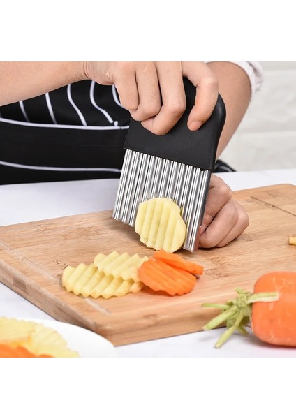 SARI-B01 Paslanmaz Çelik Patates Cipsi Dilimleme Sebze Dilimleme Patates Kızartması Dilimleme Dalga Patates Kıyıcı Mutfak Patates Kızartması Kesme Tol (Yurt Dışından) fiyatları