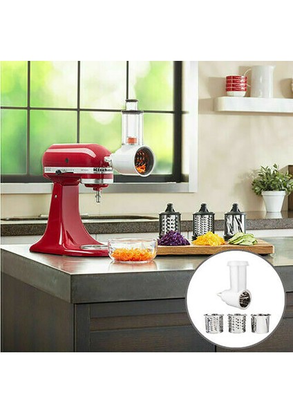 Honhill Sebze Dilimleyici/parçalayıcı/peynir Rende Kitchenaid Tezgah Mikseri Eki Dilimleme Parçalama Aksesuarları (Yurt Dışından)