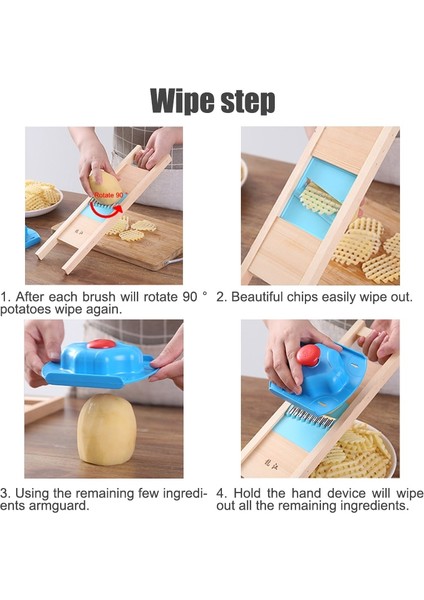 Parçalara Ayırın M Patates Silme Tahta Patates Kesici Izgara Aletleri Dilimleme Kesiciler Patates Kızartması Dalga Sebze Kesici Mutfak Katı Izgara Bıçağı (Yurt Dışından) fiyatları