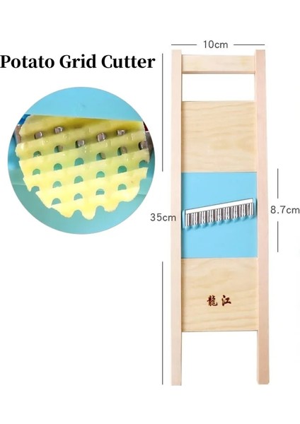 Parçalara Ayırın M Patates Silme Tahta Patates Kesici Izgara Aletleri Dilimleme Kesiciler Patates Kızartması Dalga Sebze Kesici Mutfak Katı Izgara Bıçağı (Yurt Dışından) modelleri
