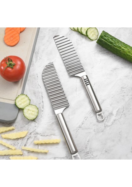 Yenı Patates Kesici Çip Patates Kızartma Makinesi Paslanmaz Çelik Dalgalı Bıçak Patates Kızartması Kıyıcı Kıyıcı Patates Kızartma Makinesi Mutfak Gadgest (Yurt Dışından) fırsatları