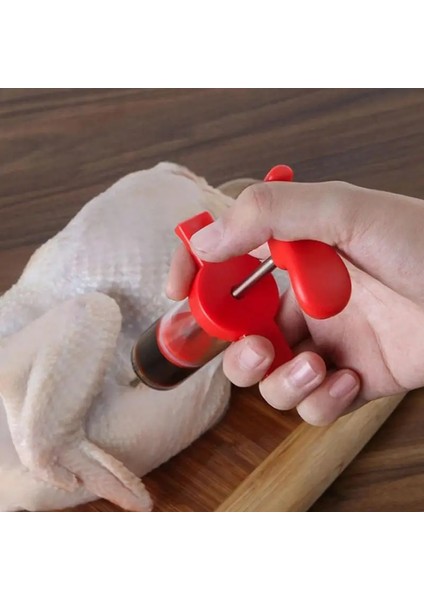 Kırmızı Et Enjektörü Hindi Baster Şırınga Barbekü Et Şırıngası Marinade Enjektör Domuz Biftek Et Sosları Şırıngalar Paslanmaz Çelik (Yurt Dışından) indirimleri