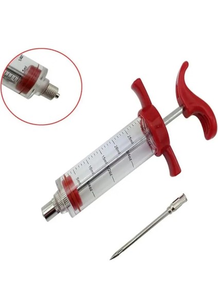 1 Takım 30 ml Barbekü Et Şırınga Marine Enjektör Paslanmaz Çelik Iğneler ile Hindi Tavuk Şırınga Sos Enjeksiyonu Mutfak Aksesuarları (Yurt Dışından) modelleri