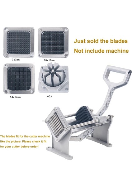 14MM Kesici Aletler Fransız Kıyıcı Dilimleme Parçalayıcı Bıçakları Cips Mutfak Makinesi Et Patates Patates Manuel Kesici Kızartma Makinesi Kesme (Yurt Dışından) fiyatları