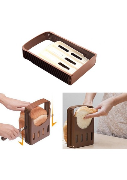 Kahve Ekmek Loş Dilimleme Dilimleme Toplam Kek Tost Yardımcı Ev Pişirme Katlanır Gadget Pişirme Dilimleme Mutfak Plastik Kesici Ekmek (Yurt Dışından)