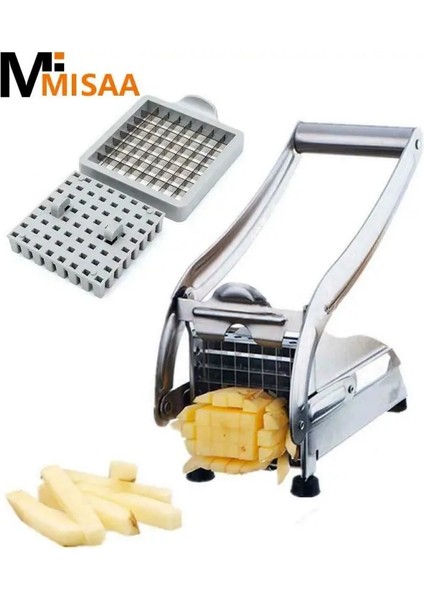 Gümüş-A Patates Kızartması Kesici Makinesi Manuel Patates Cipsi Makinesi Paslanmaz Çelik Et Kıyıcı Kesme Makinesi Mutfak Aletleri Patates Dilimleme (Yurt Dışından) indirimleri