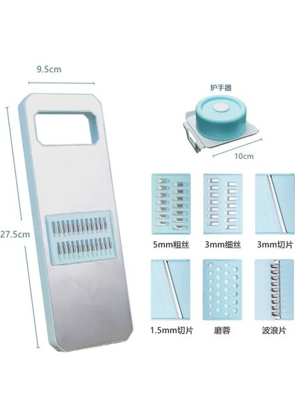 D Çok Fonksiyonlu Sebze Kesici Ev Manuel Sebze Patates Parçalayıcı Dilimleme Rende Limon Dilimleme Mutfak Aracı (Yurt Dışından)