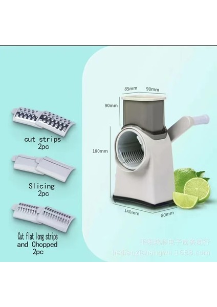 D Sebze Kesici Hızlı Dilimleme ve Parçalama Mutfak Aletleri Sarımsak Presi Patates Dilimleyici Çok Fonksiyonlu El Krank Rendesi (Yurt Dışından)
