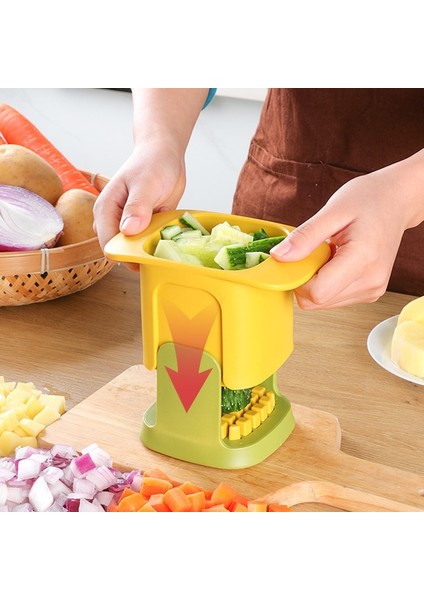 D Sebze Kesici Hızlı Dilimleme ve Parçalama Mutfak Aletleri Sarımsak Presi Patates Dilimleyici Çok Fonksiyonlu El Krank Rendesi (Yurt Dışından) indirimleri
