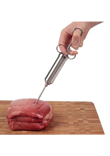 Marinade Enjektör 2 Oz Barbekü Baharat Enjektör Paslanmaz Çelik Kümes Hayvanları Hindi Marinade Lezzet Şırınga Iki Iğneli Et Pişirme Kamp Araçları (Yurt Dışından) fiyatları