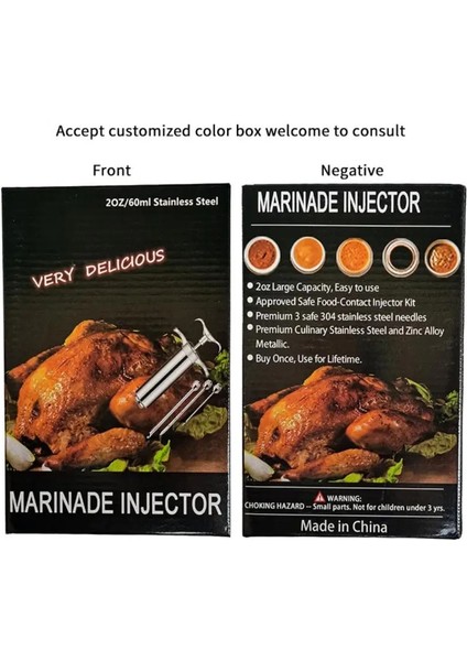 Gümüş 2oz 2oz Barbekü Et Şırıngası Marinade Enjektörleri 3 Paslanmaz Çelik Iğneler ile Hindi Tavuk Şırınga Sos Enjeksiyonu Mutfak Et Araçları (Yurt Dışından) modelleri