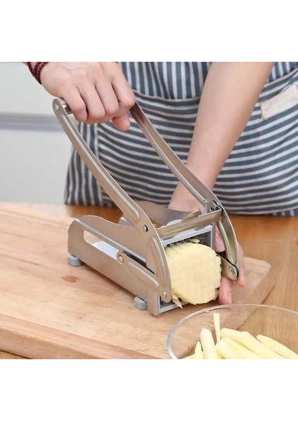 Gümüş Manuel Patates Kesici Patates Kızartması Dilimleme Patates Cipsi Makinesi Et Kıyıcı Dicer Kesme Tezgahları Mutfak Aksesuarları Için (Yurt Dışından) modelleri