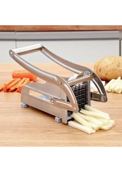 Gümüş Manuel Patates Kesici Patates Kızartması Dilimleme Patates Cipsi Makinesi Et Kıyıcı Dicer Kesme Tezgahları Mutfak Aksesuarları Için (Yurt Dışından) fırsatları