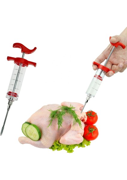 Resimleri Gösterdiği Gibi Barbekü Et Şırıngası Marine Enjektörü Paslanmaz Çelik Iğneler ile Hindi Tavuk Şırınga Sos Enjeksiyonu Mutfak Aletleri Aksesuarı (Yurt Dışından) fiyatları