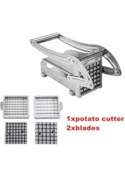 1 Takım Paslanmaz Çelik Manuel Patates Kesici Patates Kızartması Dilimleme Patates Cipsi Makinesi Et Kıyıcı Dicer Kesme Tezgahları Mutfak Için (Yurt Dışından)