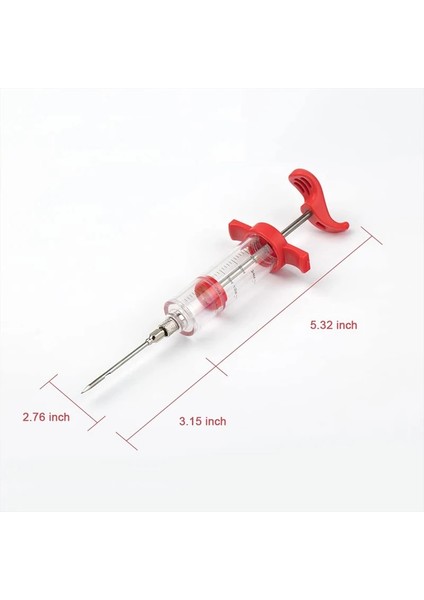 1 Enjektör 1 Iğne Baharat Mutfak Aracı Meyve Suyu Şırıngası Kızartma Barbekü Baharat Marine Edilmiş Iğne Catering Hindi Şırınga Şırınga Iğnesi Sığır Biftek (Yurt Dışından)