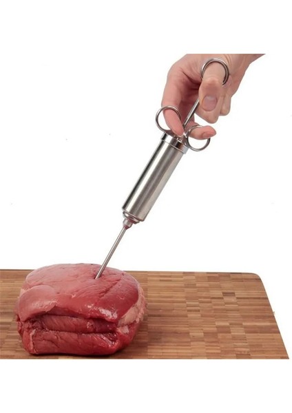 1 Adet Paslanmaz Çelik Hindi Eti Baharat Enjektörleri 3 Iğneli Barbekü Piliç Sos Turşusu Şırınga Mutfak Pişirme Aksesuarları (Yurt Dışından) modelleri