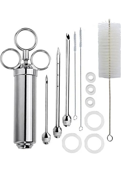 Stil 2 Paslanmaz Çelik Et Turşusu Enjektör Izgarası 2 Oz Turşusu Baharat Enjeksiyonu Hindi Et Baharat Enjektörü Pişirme Aracı (Yurt Dışından) fırsatları