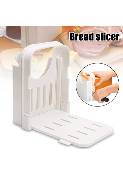 Beyaz Tost Dilimleme Aracı Katlanabilir Ekmek Dilimleyici Ayarlanabilir Ekmek Kesme Kılavuzu Araçları Bakeware Kesici Raf Ev Mutfak Aletleri (Yurt Dışından)