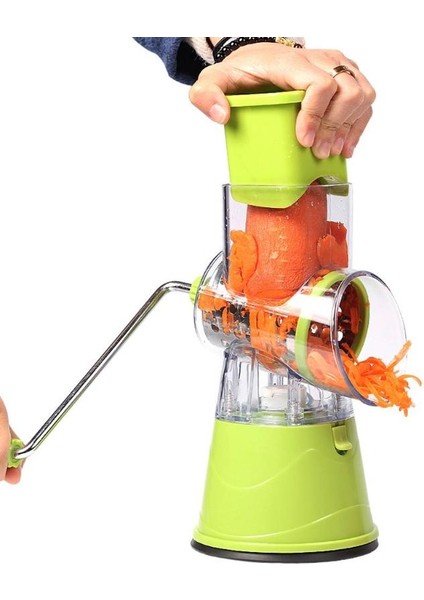 Kırmızı Çok Fonksiyonlu Döner Rende Sebze Rendelenmiş Patates Makinesi Sebze Rende Manuel Lahana Mutfak Bıçağı Mutfak Aracı (Yurt Dışından)