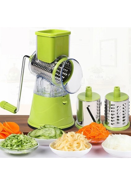 Kırmızı Çok Fonksiyonlu Döner Rende Sebze Rendelenmiş Patates Makinesi Sebze Rende Manuel Lahana Mutfak Bıçağı Mutfak Aracı (Yurt Dışından)