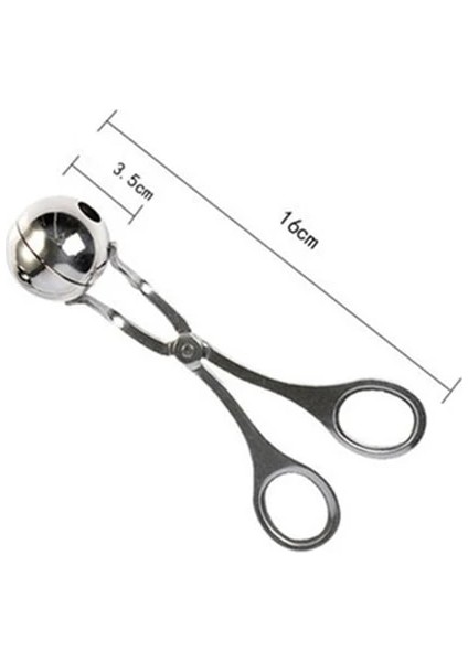 Küçük 1 Pc Paslanmaz Çelik Köfte Makinesi Aracı Klip Pirinç Topu Yapma Kalıp Yapışmaz Doldurulmuş Köfte Pişirme Kaşık Şekillendirici Mutfak Gadget (Yurt Dışından)