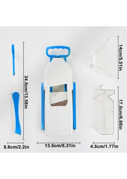 Mavi Sebze Kesici Çok Fonksiyonlu Sebze Kesici Limon Dilimleme Mutfak Rende Et Kesici Ellerinizi Zarar Vermez Mutfak Aracı (Yurt Dışından)