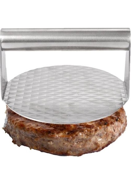 Gümüş Xl Et Baskı Makinesi 1 Takım Yüksek Kaliteli Yuvarlak Paslanmaz Çelik Hamburger Kalıbı Ergonomik Saplı Profesyonel Izgara Presi Ev Için (Yurt Dışından)