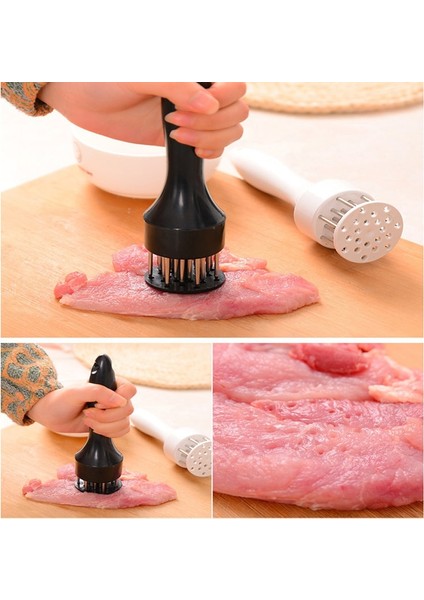 Siyah Profesyonel Kıyma Makinesi Paslanmaz Çelik Gevşek Et Iğnesi Taşınabilir Et Çekiç Tenderizer Mutfak Pişirme Aracı Aksesuarları (Yurt Dışından)