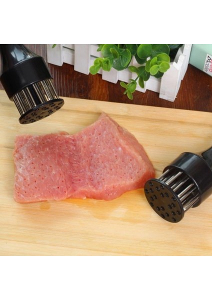 Siyah Profesyonel Kıyma Makinesi Paslanmaz Çelik Gevşek Et Iğnesi Taşınabilir Et Çekiç Tenderizer Mutfak Pişirme Aracı Aksesuarları (Yurt Dışından)