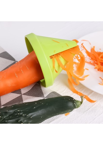 Green-1pc Sebze Meyve Spiral Parçalayıcı Soyucu Aracı Çok Fonksiyonlu Manuel Patates Havuç Turp Dönen Rende Kesici Mutfak Aksesuarları (Yurt Dışından) indirimleri