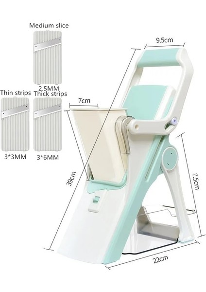 Typea-Mavi 3'ü 1 Arada Güvenlik Dilimleyici Manuel Sebze Doğrayıcı Sebze Kesici Meyve Rezene Kızartması Et Sarımsak Ezici Mutfak Aksesuarları Alet (Yurt Dışından) fiyatları